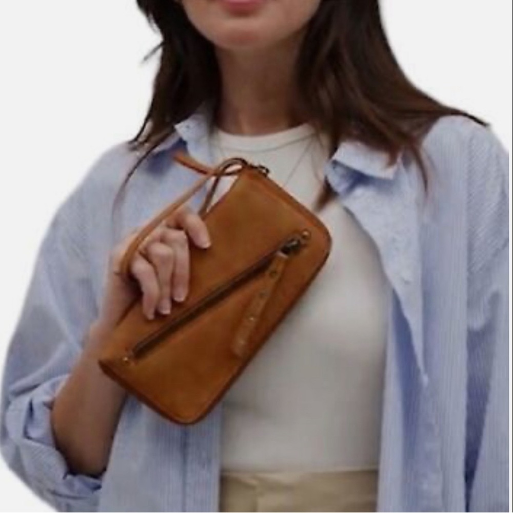 NWT free people vegan wristlet wallet